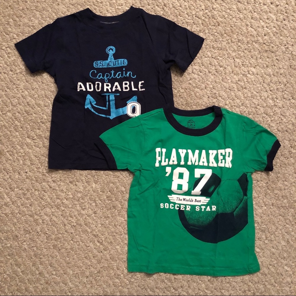 Two Carters Boys Anchor & Soccer Ball T-Shirts